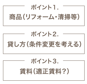 空室対策のポイント