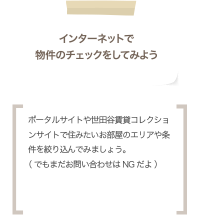 物件のチェック方法